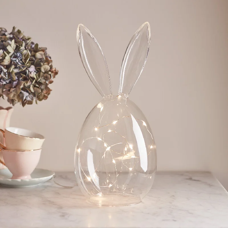 Solar - Powered String Lights for Energy - Saving BackyardsGlass Bunny Dome with Micro Fairy Lights Solar - Powered String Lights for Energy - Saving BackyardsGlass Bunny Dome with Micro Fairy Lights