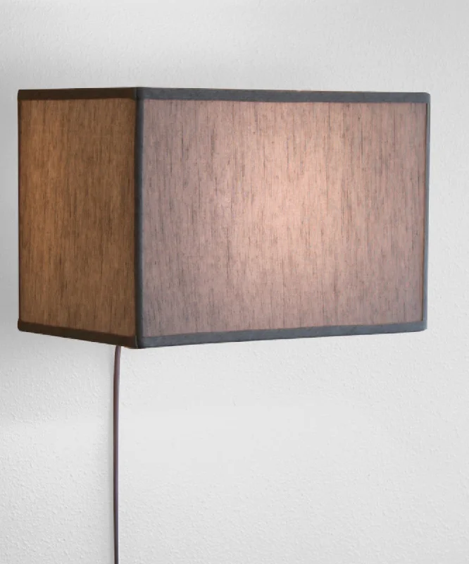 mid - century modern wall lamps with iconic shapes for a stylish studyFloating Shade Plug-In Wall Light Textured Oatmeal (10x16) (10x16) x 11 mid - century modern wall lamps with iconic shapes for a stylish studyFloating Shade Plug-In Wall Light Textured Oatmeal (10x16) (10x16) x 11