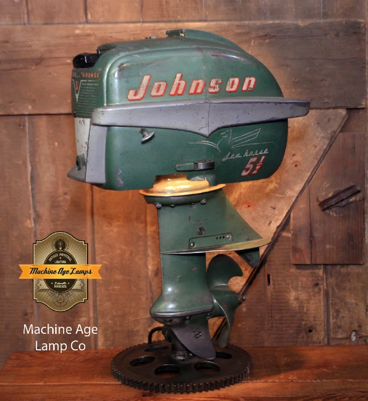 Shock - Resistant Industrial Lighting for Vibrating Machinery AreasSteampunk Industrial / Antique Johnson Boat Motor / Nautical / Marine / Cabin / Lamp #3980 sold Shock - Resistant Industrial Lighting for Vibrating Machinery AreasSteampunk Industrial / Antique Johnson Boat Motor / Nautical / Marine / Cabin / Lamp #3980 sold