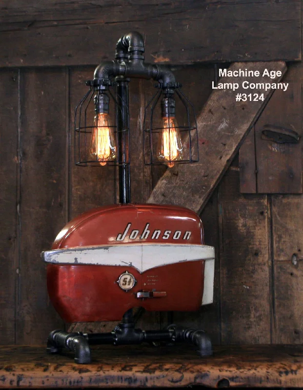 Dust - Resistant Industrial Lighting for Dirty WorkspacesSteampunk Industrial / Boat Motor / Johnson / Nautical / Marine / Cabin / Lamp #3124 Dust - Resistant Industrial Lighting for Dirty WorkspacesSteampunk Industrial / Boat Motor / Johnson / Nautical / Marine / Cabin / Lamp #3124