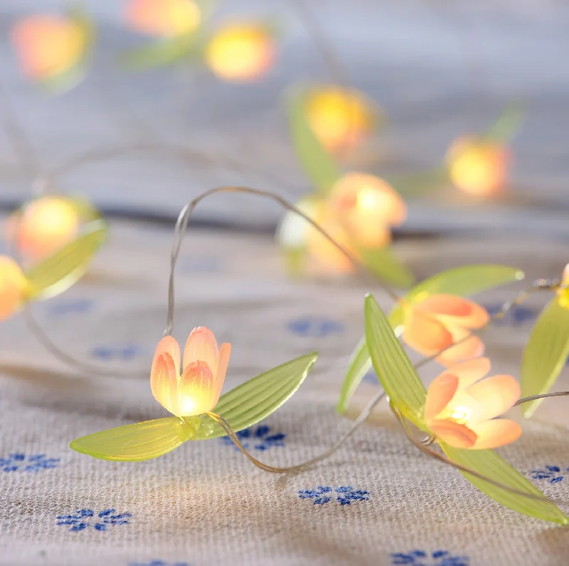 String Lights for Restaurant Outdoor Seating20 Mini Rose LED Micro Lights