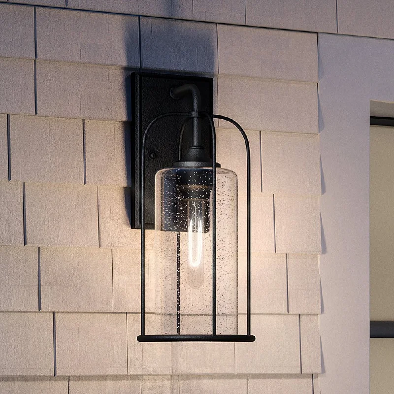 Industrial Flood Lighting for Outdoor Loading DocksUHP1302 Farmhouse Outdoor Wall Sconce 19.375''H x 8.5''W, Midnight Black Finish, Henderson Collection Industrial Flood Lighting for Outdoor Loading DocksUHP1302 Farmhouse Outdoor Wall Sconce 19.375''H x 8.5''W, Midnight Black Finish, Henderson Collection
