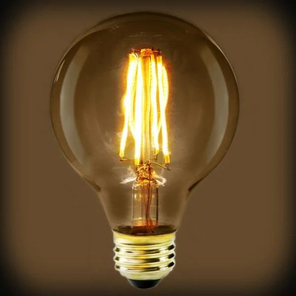 Edison screw base light bulbsLED Filament Edison Light Bulb - G25 Globe - 7 Watt - Amber - 2200K Edison screw base light bulbsLED Filament Edison Light Bulb - G25 Globe - 7 Watt - Amber - 2200K