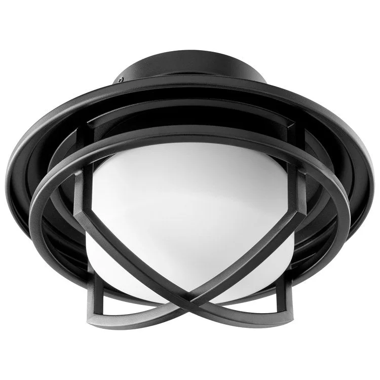Antique - style recessed lights for traditional - themed interiorsFleet Single-Light LED Ceiling Fan Cage Light Kit - Black Antique - style recessed lights for traditional - themed interiorsFleet Single-Light LED Ceiling Fan Cage Light Kit - Black