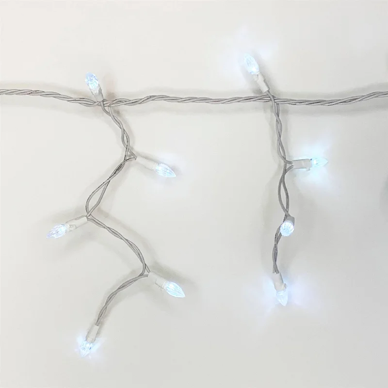 String Lights with Edison Bulbs for Rustic AmbianceIcicle-Style LED 105 ct. C3 Light String Cool White