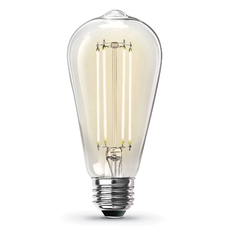 Edison light bulbs for pendant lights12W (100W Replacement) ST19 E26 Dimmable Straight Filament Clear Glass Vintage Edison LED Light Bulb, Bright White (4-Pack) Edison light bulbs for pendant lights12W (100W Replacement) ST19 E26 Dimmable Straight Filament Clear Glass Vintage Edison LED Light Bulb, Bright White (4-Pack)