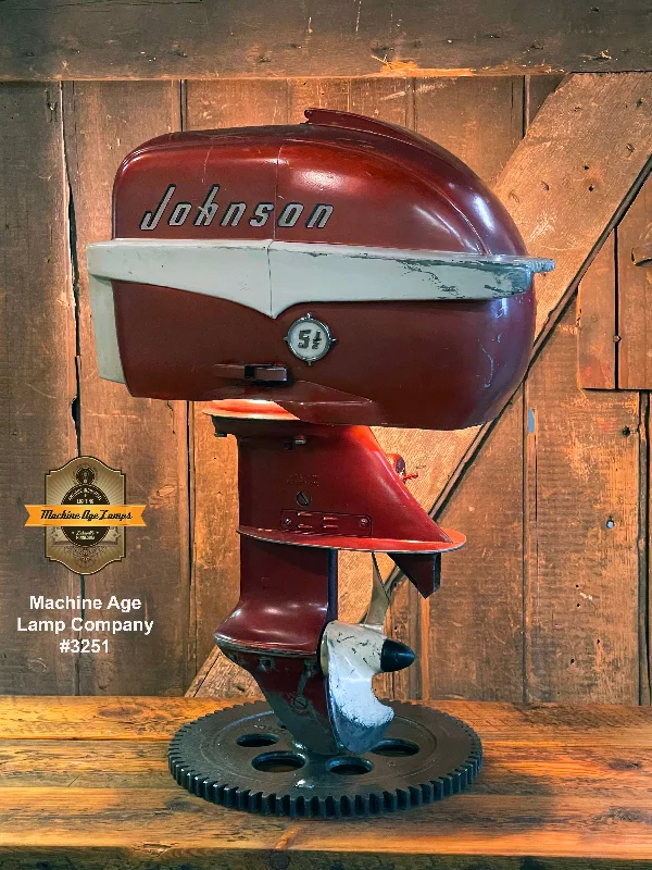 Industrial Lighting for Food Processing FactoriesSteampunk Industrial / Antique Johnson Boat Motor / Nautical / Marine / Cabin / Lamp #3251 sold Industrial Lighting for Food Processing FactoriesSteampunk Industrial / Antique Johnson Boat Motor / Nautical / Marine / Cabin / Lamp #3251 sold