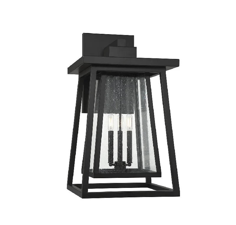 industrial style wall lamps with exposed bulbs for urban loftsDenver Three Light Outdoor Wall Lantern in Matte Black industrial style wall lamps with exposed bulbs for urban loftsDenver Three Light Outdoor Wall Lantern in Matte Black
