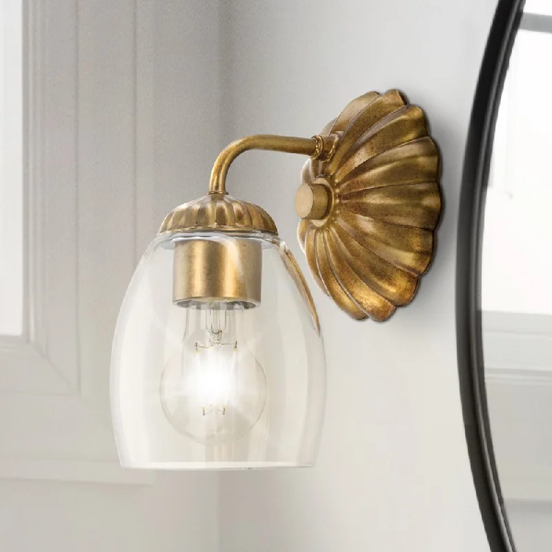 Durable Industrial Lighting for Harsh EnvironmentsUHP5061 French Country Indoor Bath Light, 8-1/2''H x 6-5/8"W x 5''D, Gold Ombre Finish, Darmstadt Collection Durable Industrial Lighting for Harsh EnvironmentsUHP5061 French Country Indoor Bath Light, 8-1/2''H x 6-5/8"W x 5''D, Gold Ombre Finish, Darmstadt Collection