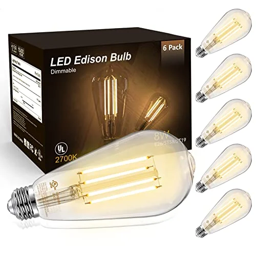 Edison light bulbs for barn lightingDAYBETTER LED Bulbs 60 Watt Equivalent, E26 Edison Bulb with 80+ CRI, 8W ST58 Warm White 2700K Filament Light Bulbs, Dimmable Vintage Led Light Bulbs with E26 Medium Base, 800LM, Clear Glass, 6 Packs Edison light bulbs for barn lightingDAYBETTER LED Bulbs 60 Watt Equivalent, E26 Edison Bulb with 80+ CRI, 8W ST58 Warm White 2700K Filament Light Bulbs, Dimmable Vintage Led Light Bulbs with E26 Medium Base, 800LM, Clear Glass, 6 Packs