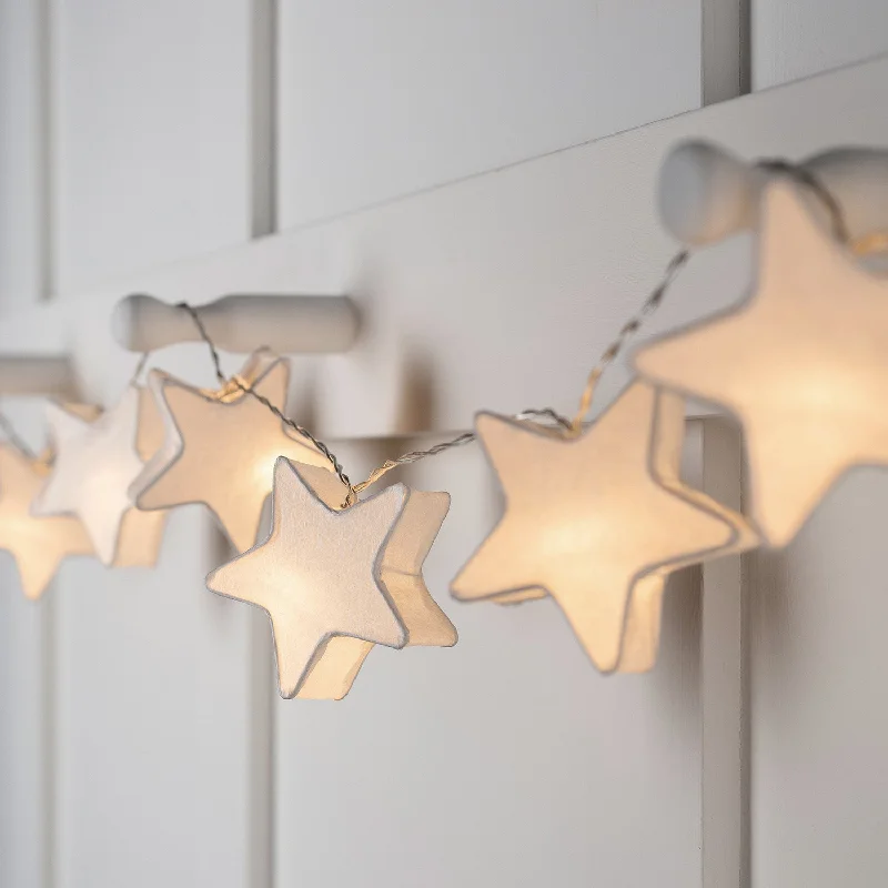 String Lights for Camping TripsLeo Paper Star Battery Fairy Lights