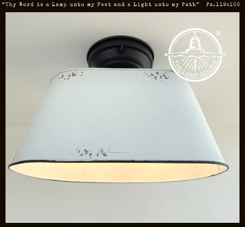 Adjustable Industrial Lighting for Flexible IlluminationFarmhouse White Distressed Oval Duo Ceiling Light Fixture Adjustable Industrial Lighting for Flexible IlluminationFarmhouse White Distressed Oval Duo Ceiling Light Fixture