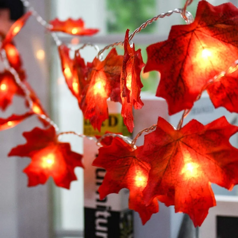 LED String Lights with Warm White GlowAutumn Maple Leaf Lights Outdoor Halloween Christmas Decoration LED String Lights with Warm White GlowAutumn Maple Leaf Lights Outdoor Halloween Christmas Decoration