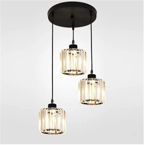 Salt Lamps with Adjustable Dimmer SwitchE27x3 Round Pendant Metal Lamp DRSPE84