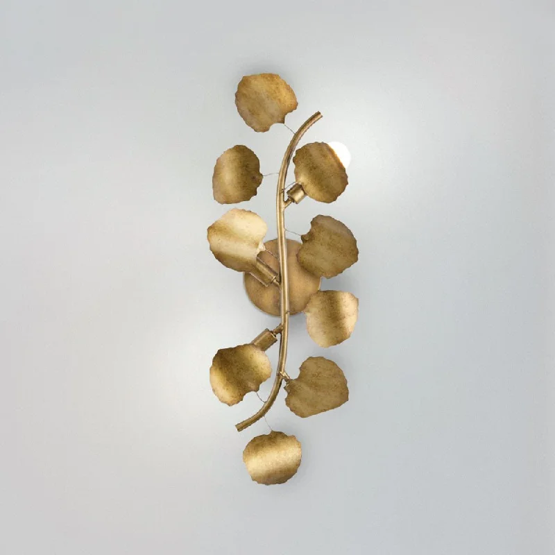 Industrial Wall - Mounted Lighting for Workshop WallsUHP4997 Eclectic Indoor Wall Sconce, 24-1/2''H x 4-3/8"W x 9''D, Gold Ombre Finish, Hervey Collection Industrial Wall - Mounted Lighting for Workshop WallsUHP4997 Eclectic Indoor Wall Sconce, 24-1/2''H x 4-3/8"W x 9''D, Gold Ombre Finish, Hervey Collection