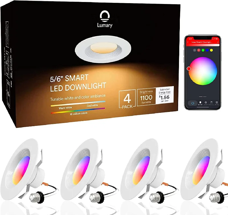 Recessed lights for beauty salons to provide flattering lightingLumary Smart Wi-Fi Recessed Can Light RGB LED Retrofit Downlight 6 inch 4 PCS Recessed lights for beauty salons to provide flattering lightingLumary Smart Wi-Fi Recessed Can Light RGB LED Retrofit Downlight 6 inch 4 PCS