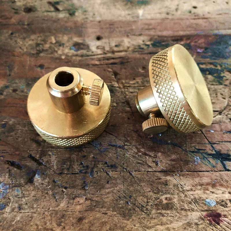 Waterproof Industrial Lighting for Wet AreasKnurled Round Brass Dimmer Knob 1¼ in
