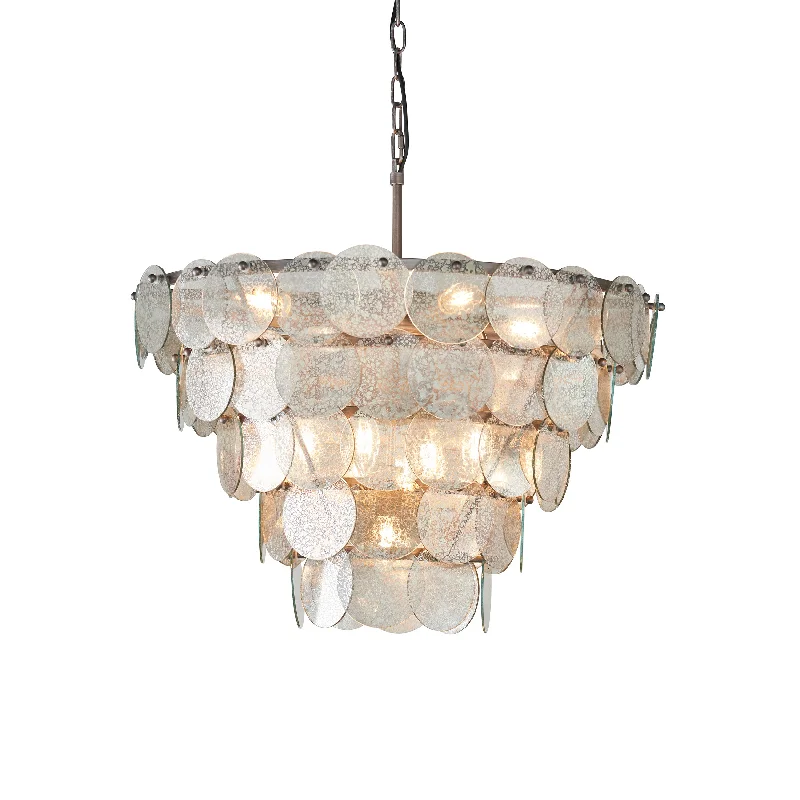 Lucinda 9Lt Centre Ceiling Light - Antique Silver