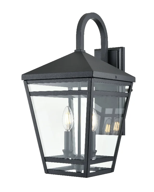 Industrial Emergency Lighting for Safety in FactoriesSeager Outdoor Wall Sconce - Textured Black - Clear Glass - 12.5in. Extension - E12 Candelabra Base Industrial Emergency Lighting for Safety in FactoriesSeager Outdoor Wall Sconce - Textured Black - Clear Glass - 12.5in. Extension - E12 Candelabra Base