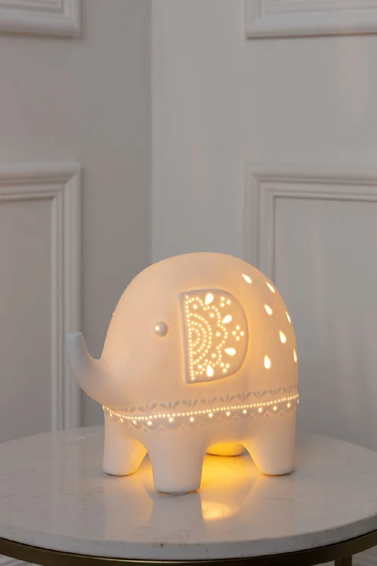 Purple Salt Lamps for a Mysterious AmbianceElephant LED Ceramic Lamp