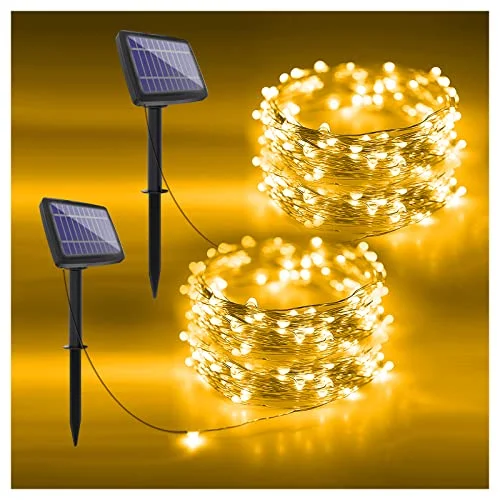 Battery - Operated String Lights for Indoor UseDAYBETTER Solar String Lights, 2 Pack 50Ft 150 LED Solar Fairy Lights Waterproof, 8 Modes Copper Wire Solar Christmas Decorations Lights Outdoor for Tree Christmas, Garden, Party (Warm White) Battery - Operated String Lights for Indoor UseDAYBETTER Solar String Lights, 2 Pack 50Ft 150 LED Solar Fairy Lights Waterproof, 8 Modes Copper Wire Solar Christmas Decorations Lights Outdoor for Tree Christmas, Garden, Party (Warm White)