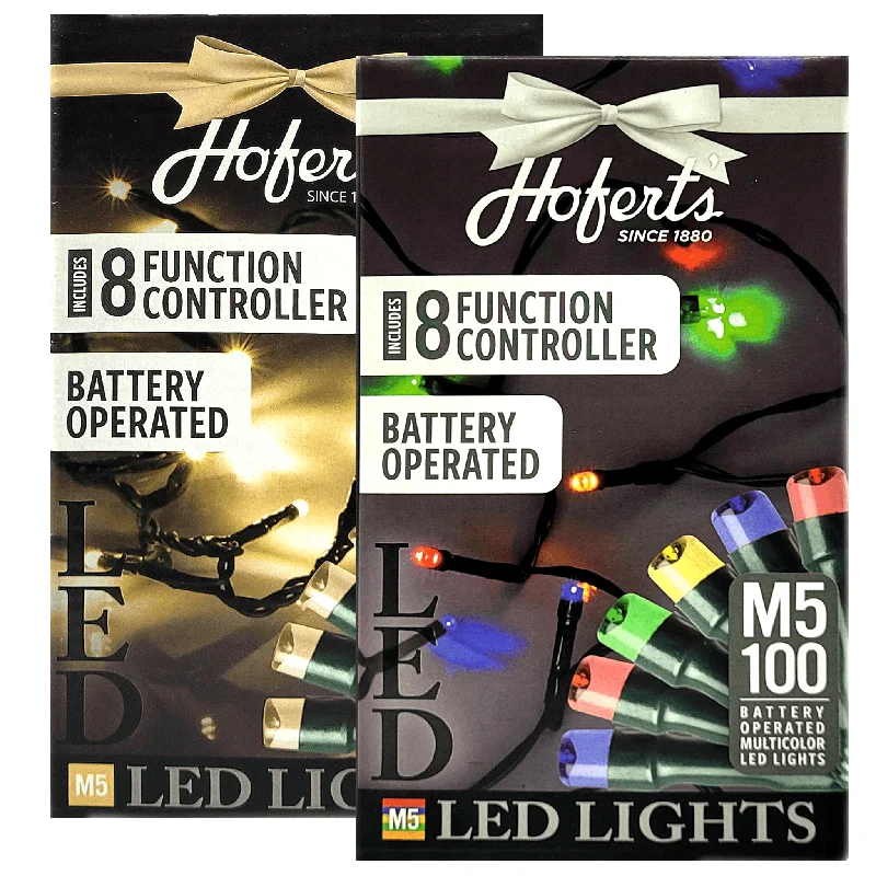 Solar - Powered String Lights for Energy - Saving BackyardsHofert's M5 100 Battery Operated LED Lights with 8 Functions Controller