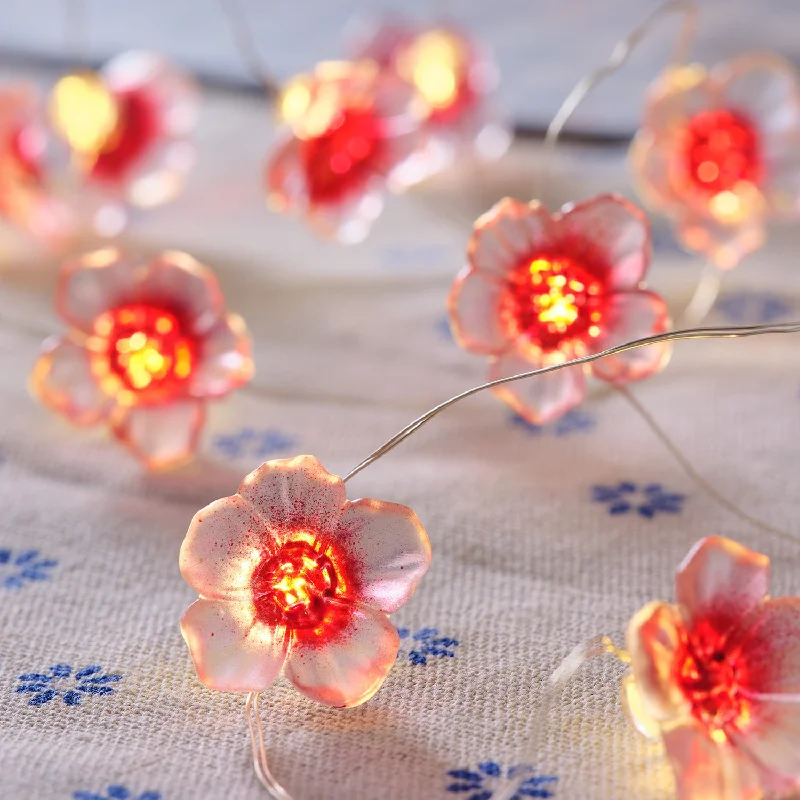 String Lights for Restaurant Outdoor Seating20 Blossom Flower LED Micro Lights