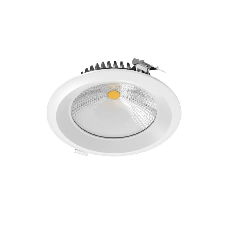 Frosted - lens recessed lights for a soft, diffused glowLED Commercial Down Light in White