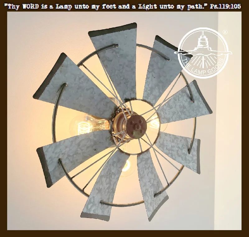 Industrial Pendant Lighting for Machine ShopsGalvanized Windmill Farmhouse Wall Sconce Light Industrial Pendant Lighting for Machine ShopsGalvanized Windmill Farmhouse Wall Sconce Light