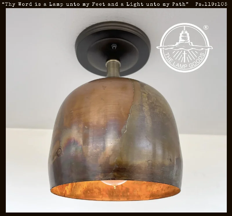 Industrial Area Lighting for Large Open SpacesDOME BURNISHED COPPER Ceiling Light Rustic Farmhouse Industrial Area Lighting for Large Open SpacesDOME BURNISHED COPPER Ceiling Light Rustic Farmhouse