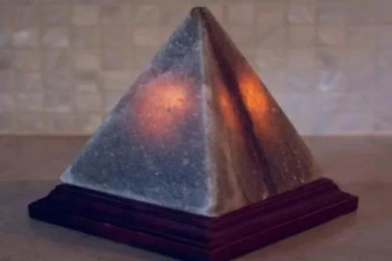Battery - Operated Salt Lamps for Portable UseGrey Pyramid Lamp