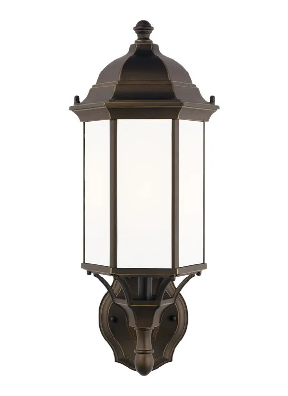 bohemian wall lamps with colorful glass for an eclectic hallwaySevier Collection - Medium One Light Uplight Outdoor Wall Lantern | Finish: Antique Bronze - 8838701-71