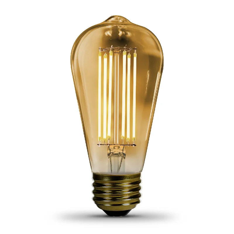 Mercury glass Edison light bulbs9W (60W Replacement) ST19 E26 Dimmable Straight Filament Amber Glass Vintage Edison LED Light Bulb, Warm Light Mercury glass Edison light bulbs9W (60W Replacement) ST19 E26 Dimmable Straight Filament Amber Glass Vintage Edison LED Light Bulb, Warm Light