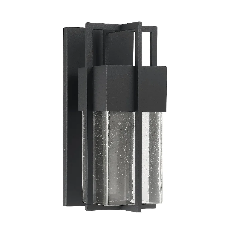 Industrial Lighting with High CRI (Color Rendering Index) for True Color PerceptionKingler LED Wall Sconce - Powder Coated Black - Clear Seeded Glass - 11W Integrated LED Module - 272 Lm - 3000K Warm White Industrial Lighting with High CRI (Color Rendering Index) for True Color PerceptionKingler LED Wall Sconce - Powder Coated Black - Clear Seeded Glass - 11W Integrated LED Module - 272 Lm - 3000K Warm White