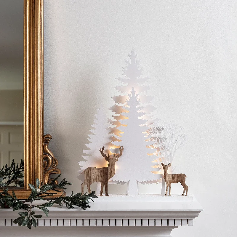 String Lights for Nursery Room DecorStudley Forest & Reindeer Silhouette Christmas Window Light String Lights for Nursery Room DecorStudley Forest & Reindeer Silhouette Christmas Window Light