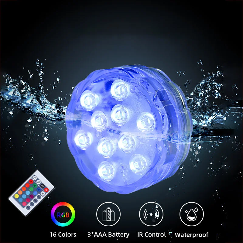 String Lights with Clear Bulbs for a Classic Look24 Key IR Remote Control Submersible Pool Lights