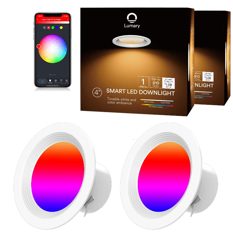 Recessed lights for sunrooms to blend with natural lightLumary Smart Wi-Fi Recessed Can Light RGB LED Retrofit Downlight 4 inch 2 PCS Recessed lights for sunrooms to blend with natural lightLumary Smart Wi-Fi Recessed Can Light RGB LED Retrofit Downlight 4 inch 2 PCS