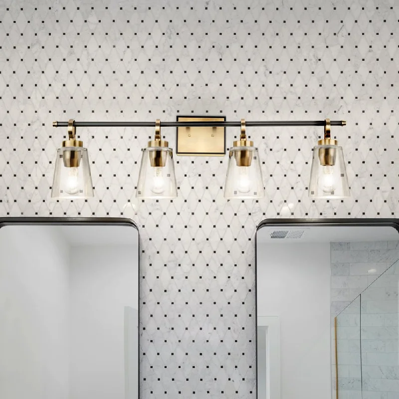 Industrial Lighting for Food Processing FactoriesUHP4947 Classic Indoor Bath Light, 9-1/8''H x 6-5/8"W x 33-7/8''D, Vintage Brass Finish, Norfolk Collection Industrial Lighting for Food Processing FactoriesUHP4947 Classic Indoor Bath Light, 9-1/8''H x 6-5/8"W x 33-7/8''D, Vintage Brass Finish, Norfolk Collection