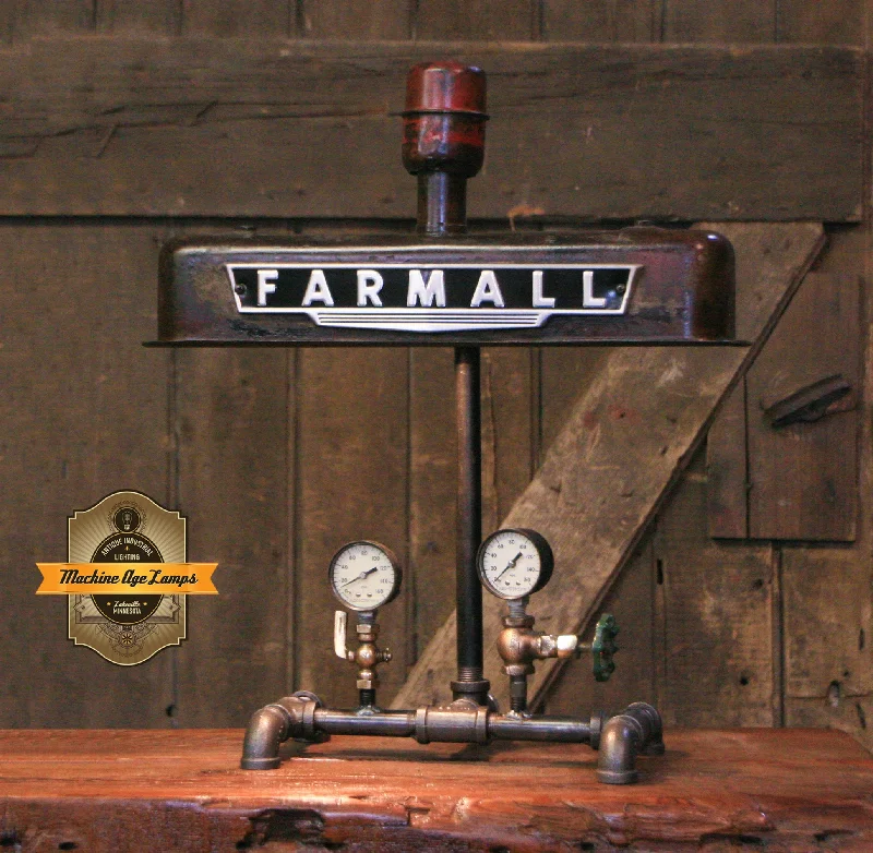 Industrial Lighting for Textile MillsSteampunk Lamp, Antique Farmall Tractor Valve Cover Farm Lamp #4040 Industrial Lighting for Textile MillsSteampunk Lamp, Antique Farmall Tractor Valve Cover Farm Lamp #4040