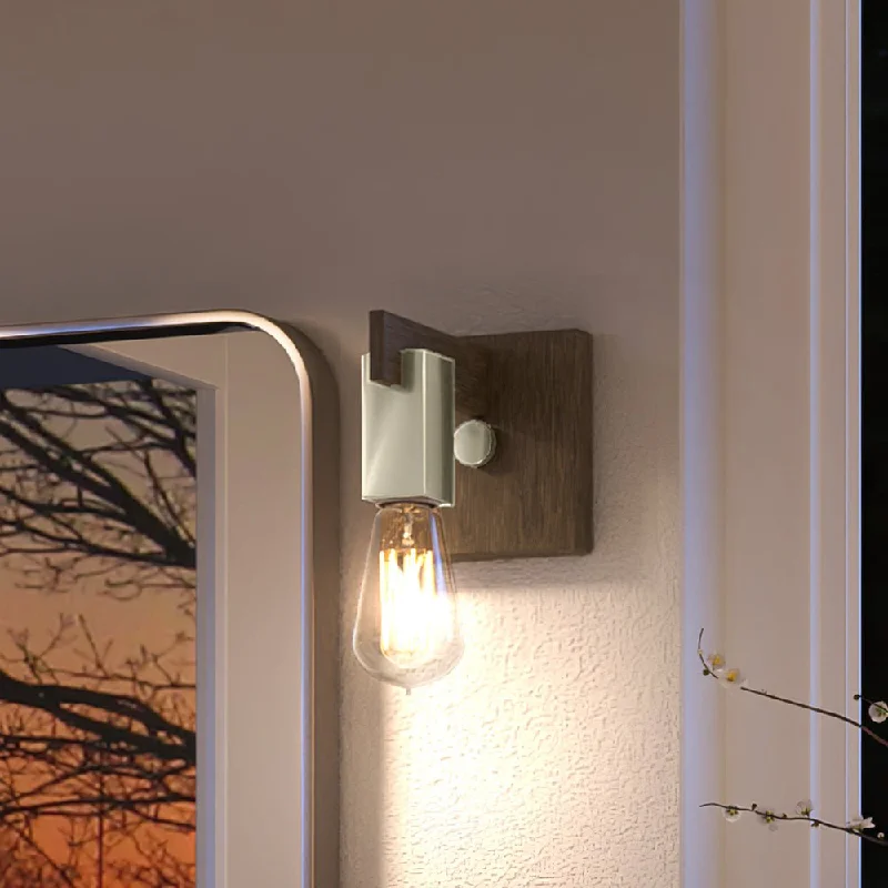 Corrosion - Resistant Industrial Lighting for Coastal FactoriesUEX2630 Mid-Century Modern Wall Sconce 5''H x 5''W, Satin Nickel Finish, Westerly Collection Corrosion - Resistant Industrial Lighting for Coastal FactoriesUEX2630 Mid-Century Modern Wall Sconce 5''H x 5''W, Satin Nickel Finish, Westerly Collection
