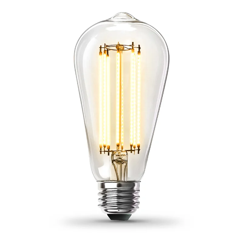 Decorative LED Edison light bulbs for weddings8.8W (60W Replacement) ST19 E26 Dimmable Straight Filament Clear Glass Vintage Edison LED Light Bulb, Soft White Decorative LED Edison light bulbs for weddings8.8W (60W Replacement) ST19 E26 Dimmable Straight Filament Clear Glass Vintage Edison LED Light Bulb, Soft White