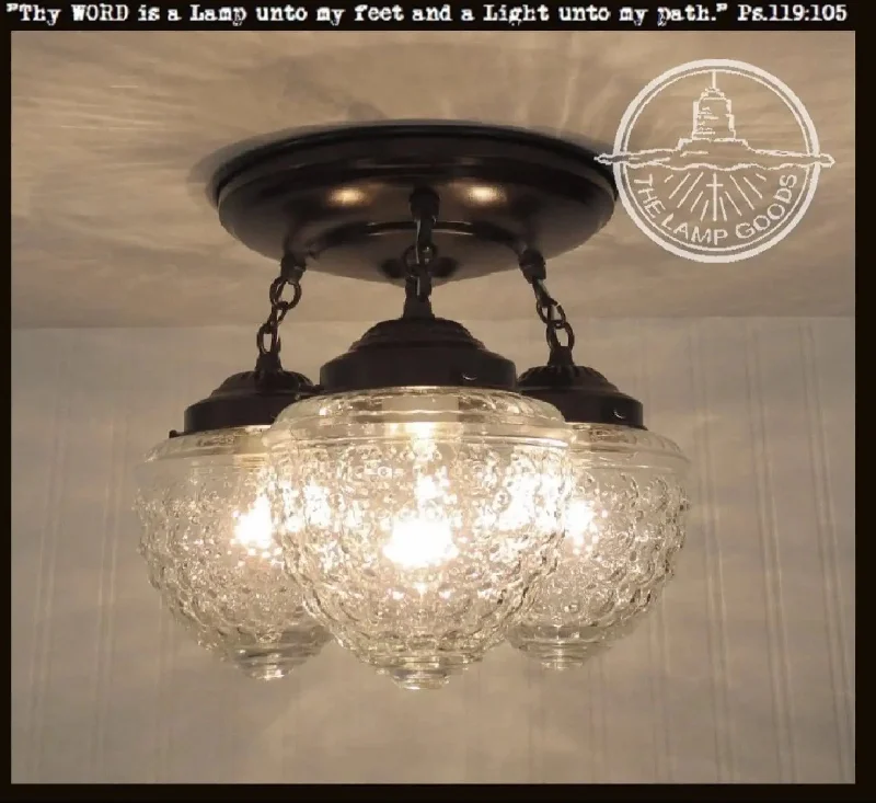 Durable Industrial Lighting for Harsh EnvironmentsAntique Acorn Glass Ceiling Lighting Fixture Chain Trio Durable Industrial Lighting for Harsh EnvironmentsAntique Acorn Glass Ceiling Lighting Fixture Chain Trio
