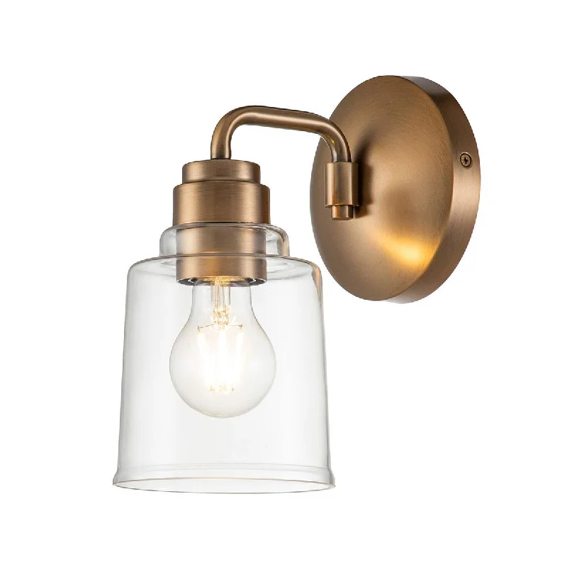 victorian style wall lamps with intricate metalwork for traditional entrywaysAivian 1 Light Wall Light - Weathered Brass IP20 E27
