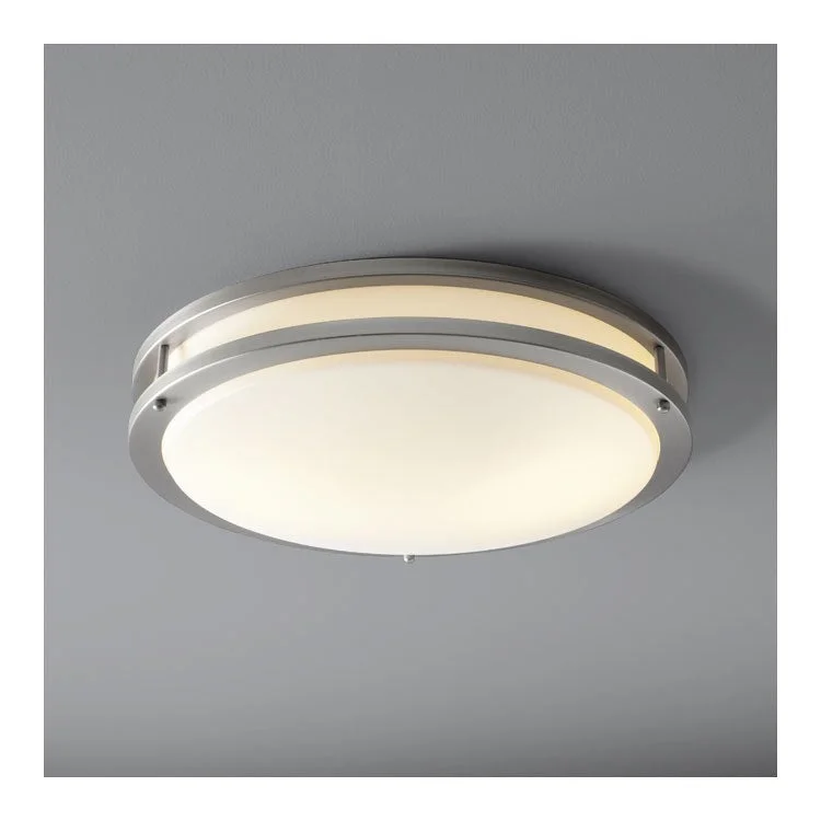 Recessed lights with a sleek, modern design for contemporary homesOracle Two-Light LED Flush Mount Ceiling Fixture - Satin Nickel Recessed lights with a sleek, modern design for contemporary homesOracle Two-Light LED Flush Mount Ceiling Fixture - Satin Nickel