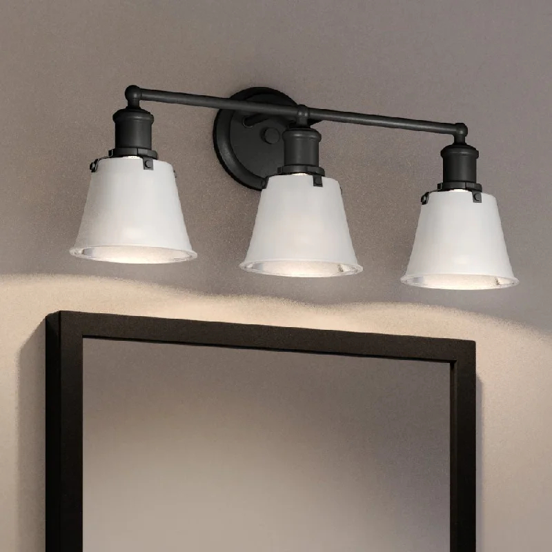 Industrial Wall - Mounted Lighting for Workshop WallsUEX2642 Modern Farmhouse Bath Light 9''H x 24''W, Charcoal Finish, Providence Collection Industrial Wall - Mounted Lighting for Workshop WallsUEX2642 Modern Farmhouse Bath Light 9''H x 24''W, Charcoal Finish, Providence Collection
