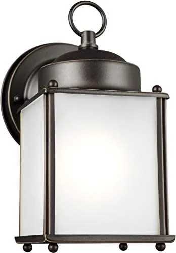 leather wall lamps with a distressed texture for a rugged and stylish lookNew Castle Collection - One Light Outdoor Wall Lantern | Finish: Antique Bronze - 8592001-71