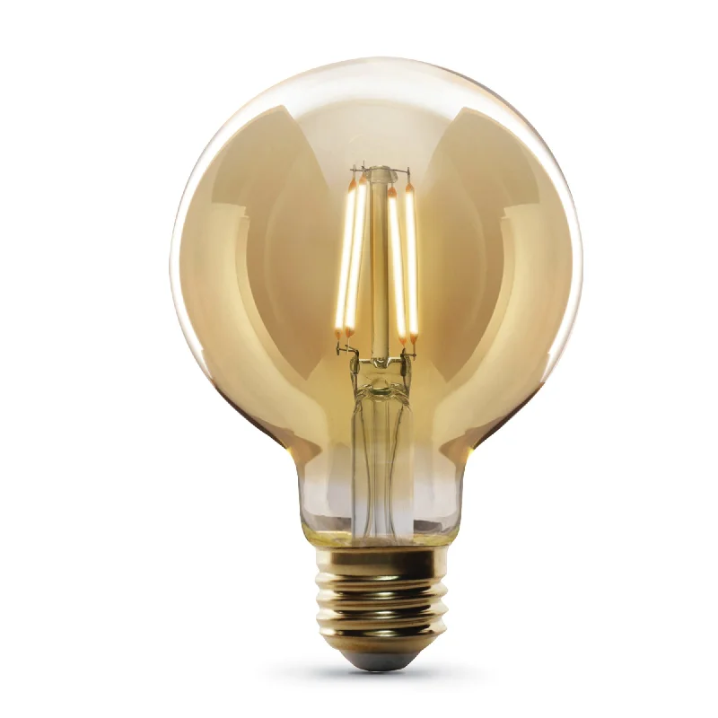 Daylight white Edison light bulbs5W (40W Replacement) G25 E26 Dimmable Straight Filament Amber Glass Vintage Edison LED Light Bulb, Soft White Daylight white Edison light bulbs5W (40W Replacement) G25 E26 Dimmable Straight Filament Amber Glass Vintage Edison LED Light Bulb, Soft White
