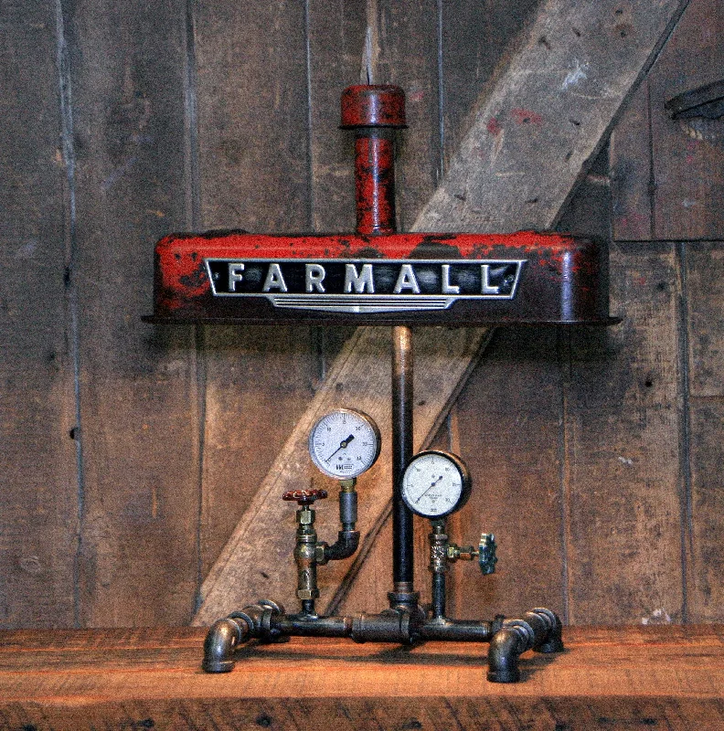 Industrial Lighting for Printing Press FacilitiesSteampunk Lamp, Antique Farmall Tractor Valve Cover Farm Lamp #2720 Industrial Lighting for Printing Press FacilitiesSteampunk Lamp, Antique Farmall Tractor Valve Cover Farm Lamp #2720