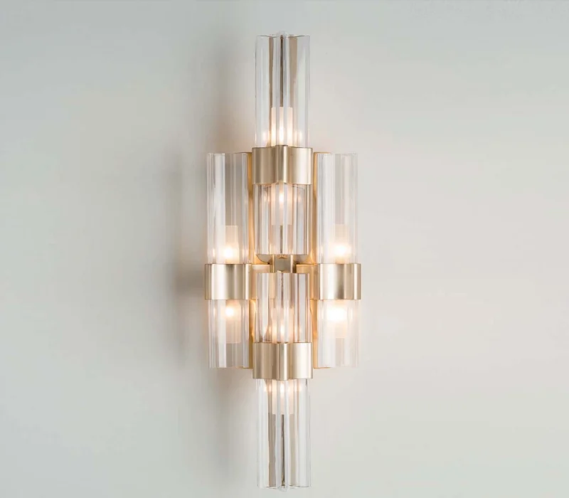 glass wall lamps with frosted glass for soft, diffused lightModern Gold High-End Italian Wall Light With Crystal Shades glass wall lamps with frosted glass for soft, diffused lightModern Gold High-End Italian Wall Light With Crystal Shades