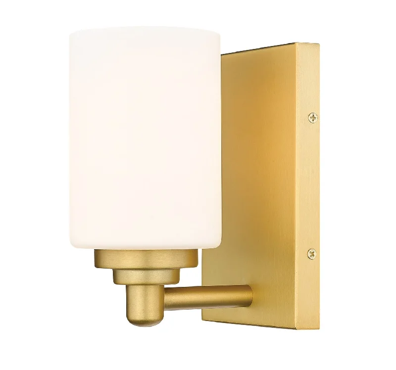 Recessed lights with adjustable trim for versatile lighting anglesSoledad One Light Wall Sconce in Brushed Gold Recessed lights with adjustable trim for versatile lighting anglesSoledad One Light Wall Sconce in Brushed Gold